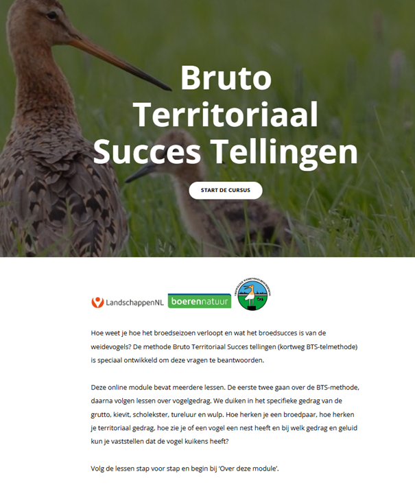 Screenshot 1 – Start van de online lesmodule